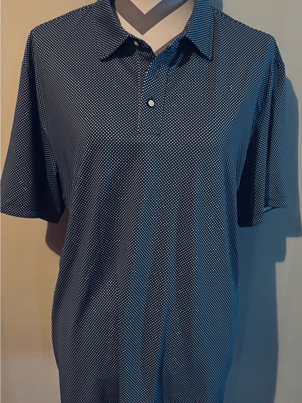 Robert Graham Blue Microdot Polo never worn